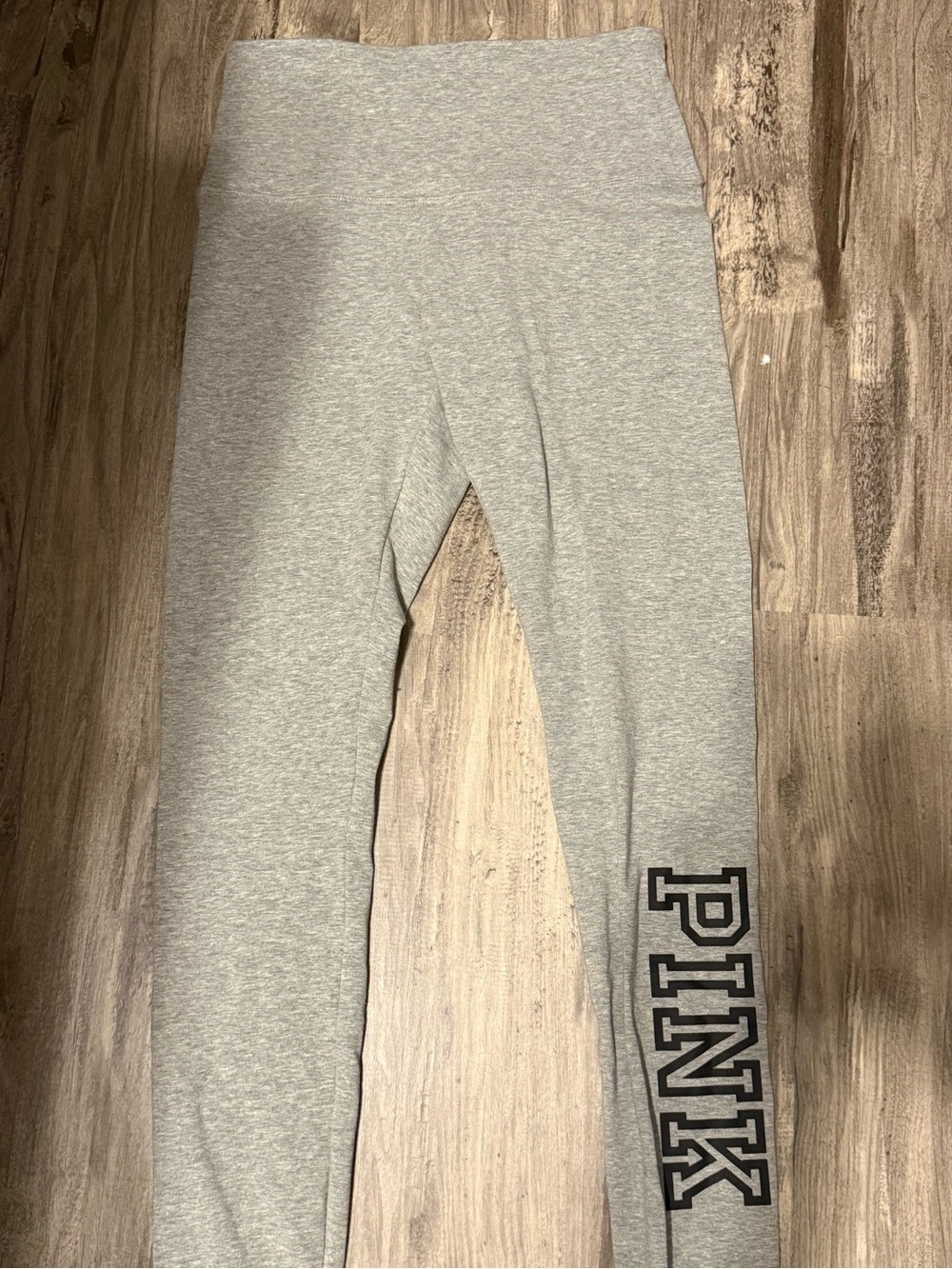 PINK Victoria's Secret Heather Gray Logo Leggings